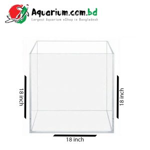 18″x18″x18″ Crystal Glass Aquarium