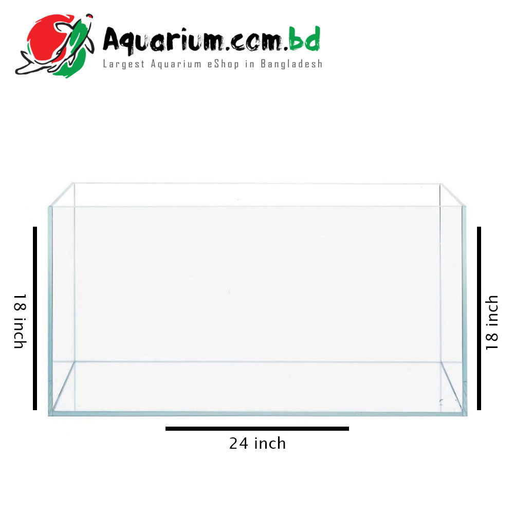 24"x18"x18" Crystal Glass Aquarium Tank