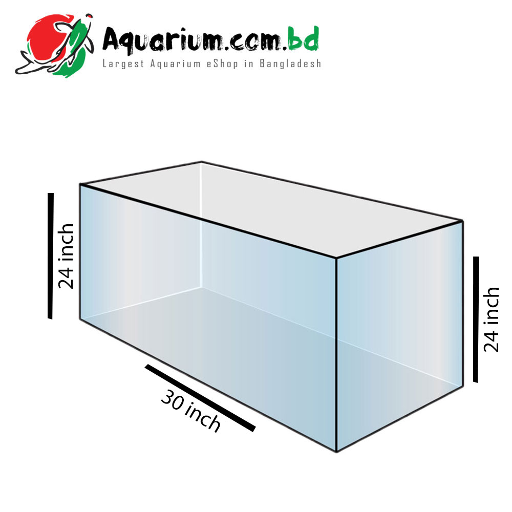 30"x24"x24" Crystal Glass Aquarium made of Crystal Glass