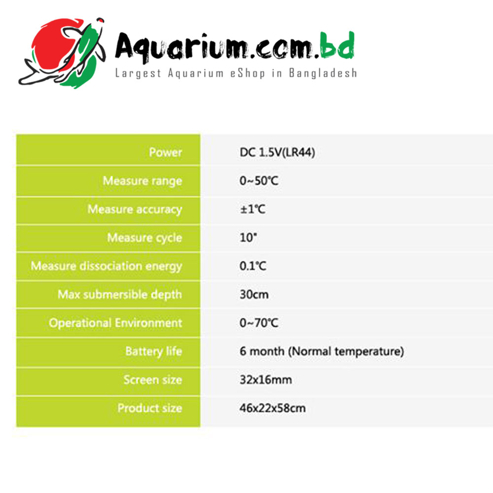 AquaBlue Submersible Digital Thermometer(DT-15)