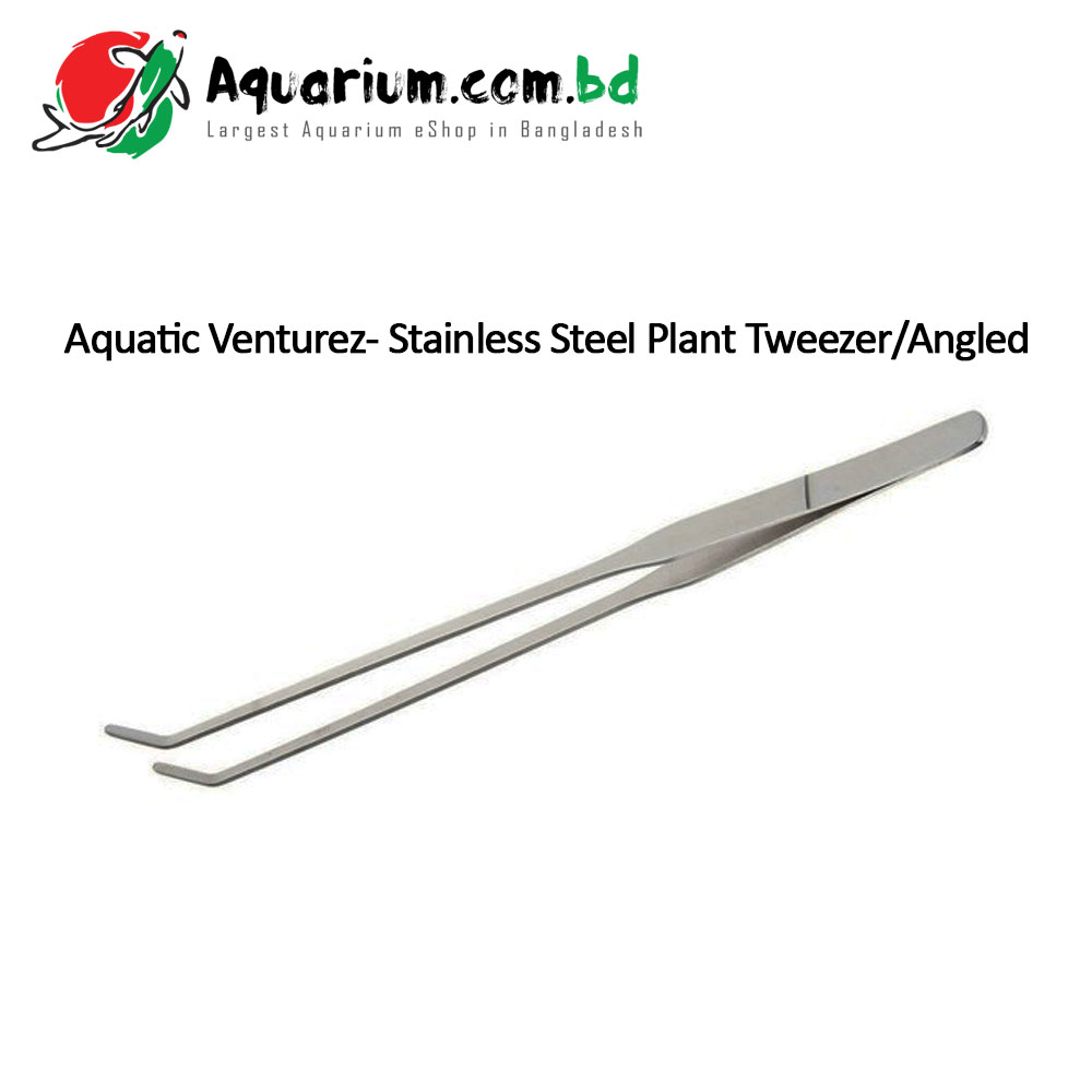 Aquatic Venturez- Stainless Steel Plant Tweezer/Angled
