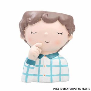 CUTE BOY RESIN POT CODE-RESIN-7W3