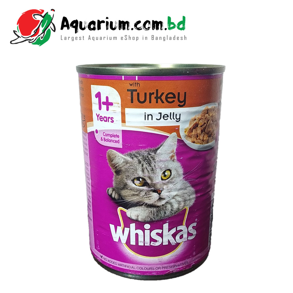 WHISKAS 1+ Years Can with Turkey in Jelly(390g)