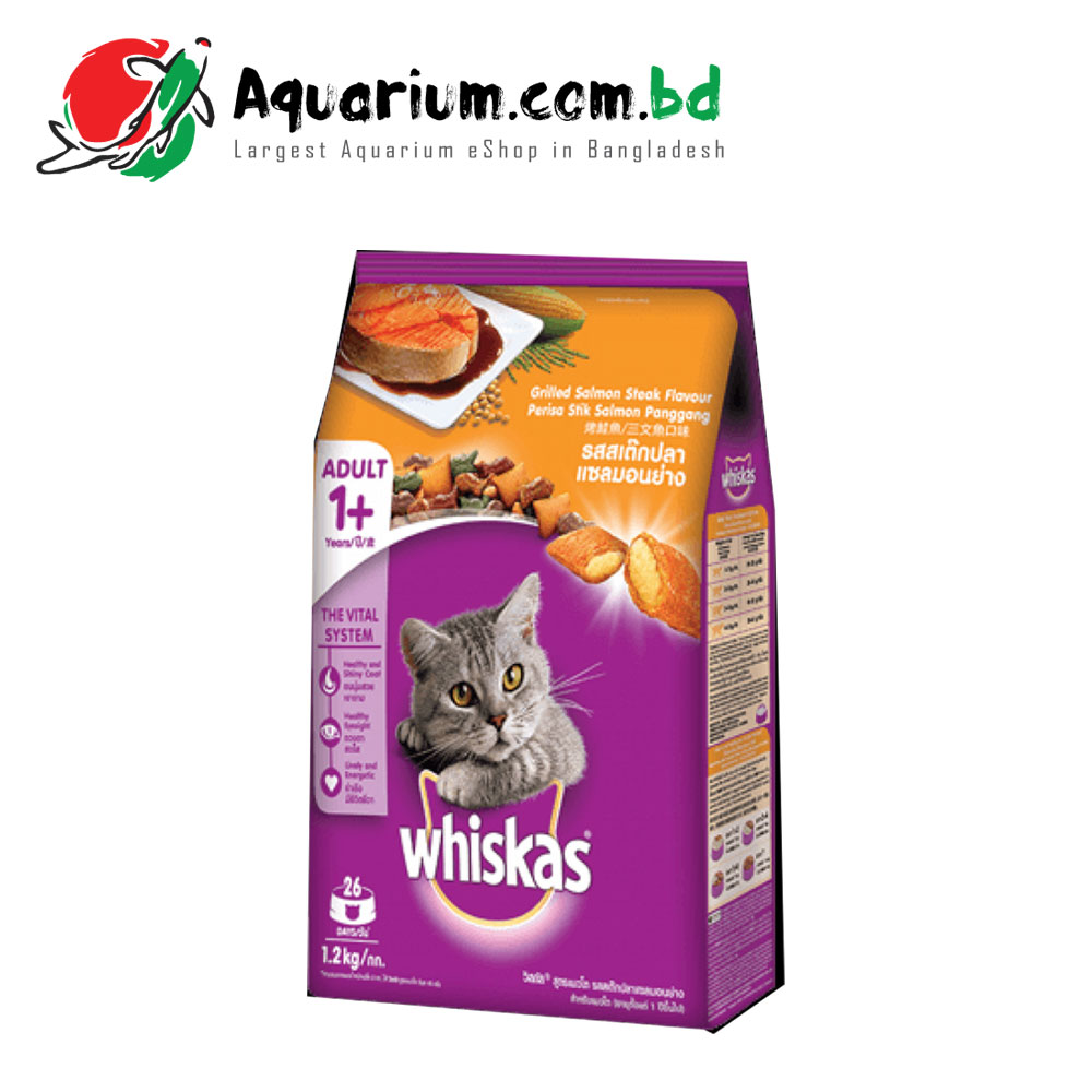 Whiskas Grilled Salmon Steak Flavour for Adult(1.2kg)