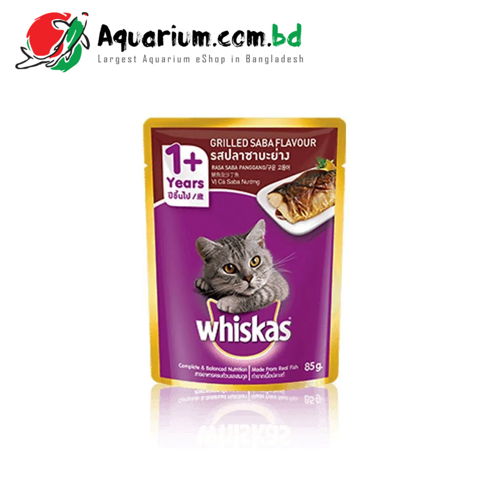 Whiskas® Pouch Adult 1+ Grilled Saba Flavour Cat Food 85g